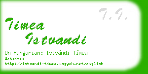 timea istvandi business card