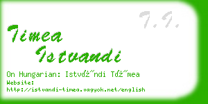 timea istvandi business card